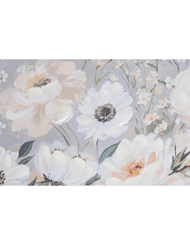 Cuadro lienzo flores jarrones marco...