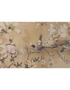 Cuadro lienzo flores y aves... 2