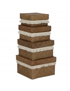 Cesta fibra con tapa y... 2