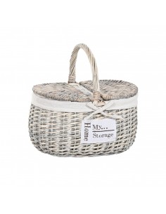 Cesta picnic mimbre blanco...