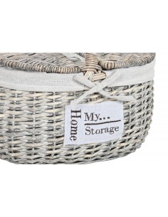 Cesta picnic mimbre blanco... 2