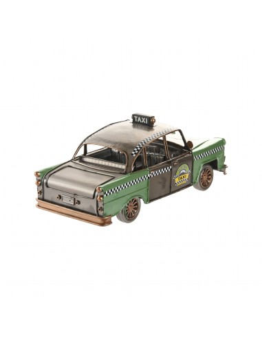 Figura decorativa taxi metal verde Bronx