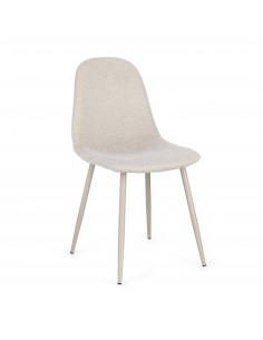 Silla comedor tela beige Veyra 2