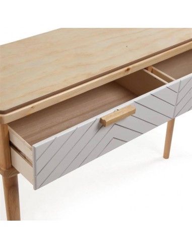 Cosola madera 2 cajones blancos Norvik