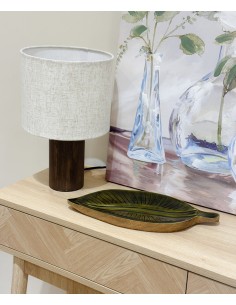 Lámpara de mesa madera y...