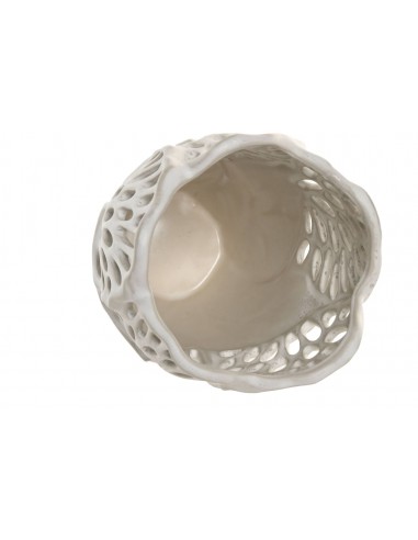 Jarrón cerámica hoja Coralis