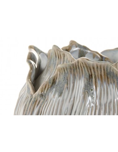 Jarrón cerámica hoja 19cm Merlen