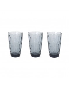 Set 3 vasos vidrio azul 2