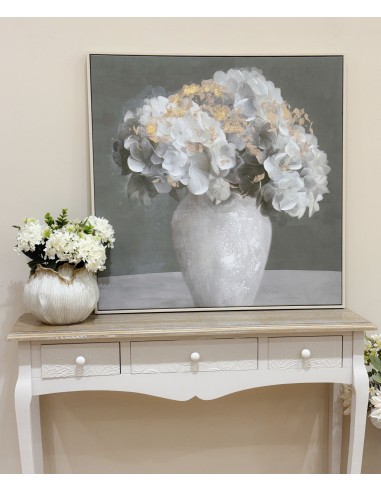 Cuadro lienzo jarrón hortensias...