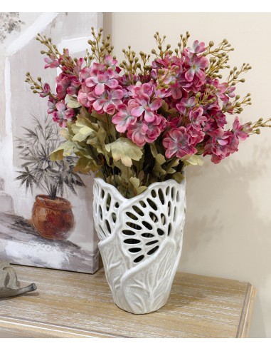 Jarrón cerámica hoja Coralis