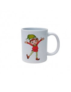 Taza blanca 320cc elfo...