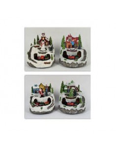 Pueblo navideño con luces y... 2