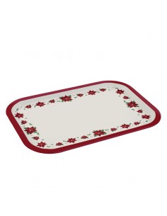 Bandeja metal Navidad Flor...