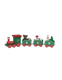 Figura decorativa tren Navidad