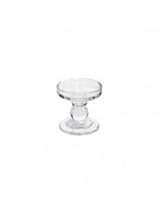 Portavelas cristal 8cm Glas