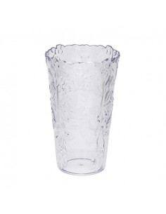 Jarrón pvc relieve flores 19cm