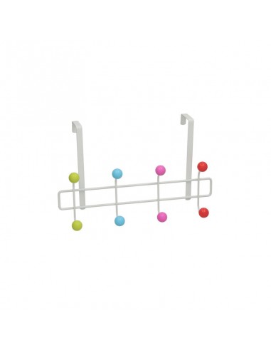 Perchero puerta 8 ganchos colores Perchero puerta 8 ganchos colores