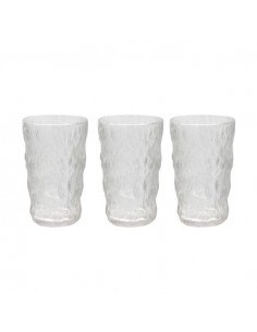 Set 3 vasos relieve 305ml...