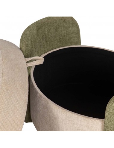Banqueta con almacenaje beige y verde... Banqueta con almacenaje beige y verde...