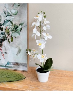 Orquidea artificial maceta...