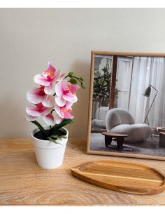 Orquidea artificial maceta...