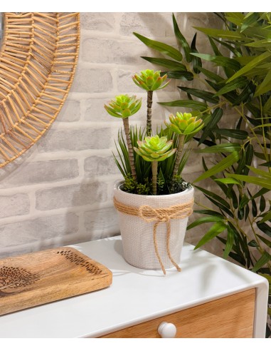 Macetero yute blanco 12cm Etna
