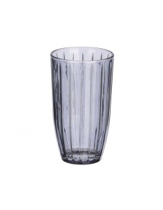 Vaso cristal azul rayas...