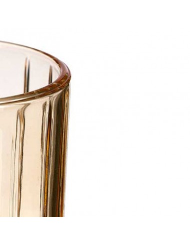 Vaso cristal ámbar rayas 440ml Burman Vaso cristal ámbar rayas 440ml Burman