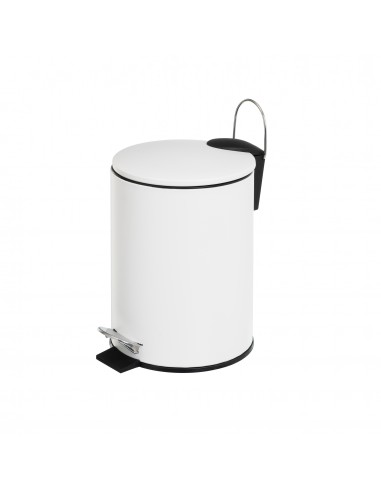 Papelera baño 5L metal blanco Papelera baño 5L metal blanco
