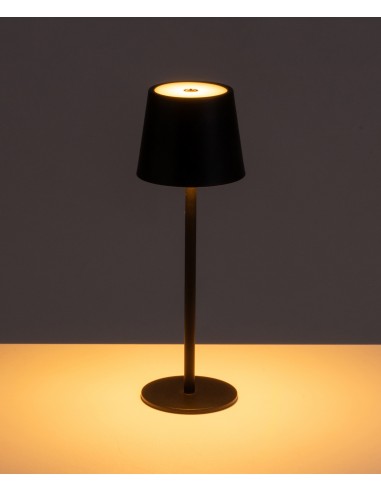 Lámpara de mesa metal negro led Uxía