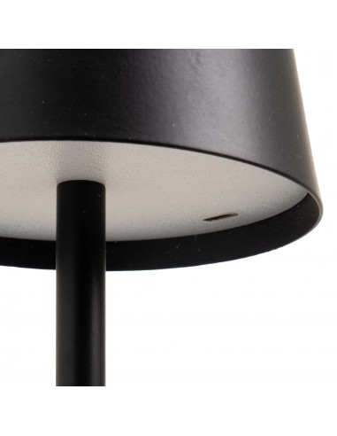 Lámpara de mesa metal negro led Uxía