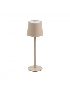 Lámpara de mesa metal beige... 2