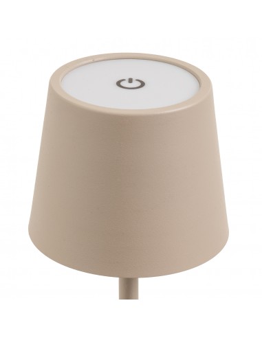 Lámpara de mesa metal beige led Uxía
