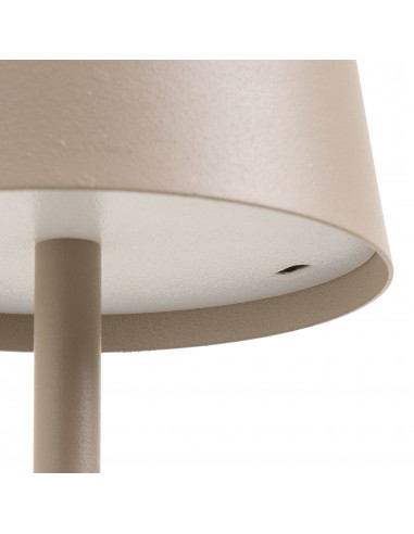 Lámpara de mesa metal beige led Uxía
