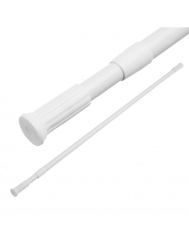 Barra cortina baño aluminio blanco