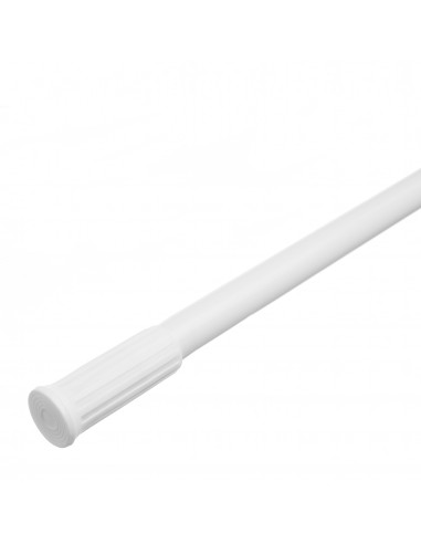 Barra cortina baño aluminio blanco