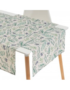 Camino de mesa ramas olivo...