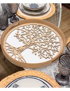 Bandeja decorativa madera...
