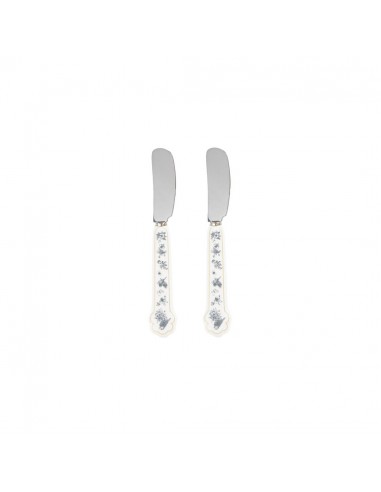 Set 2 cuchillos untar flores vintage Set 2 cuchillos untar flores vintage