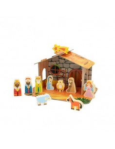 Belén de madera infantil...
