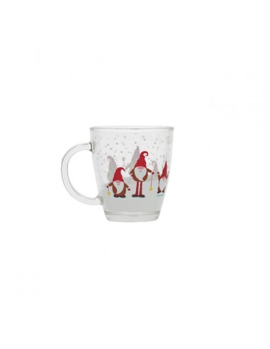 Taza cristal 350ml Gnomos navideños Taza cristal 350ml Gnomos navideños
