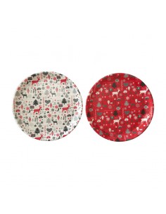 Bajo plato navideño 32cm Snow 2