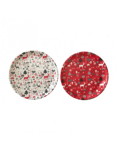 Bajo plato navideño 32cm Snow Bajo plato navideño 32cm Snow