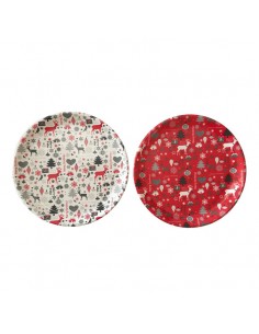 Bajo plato navideño 34cm Snow 2