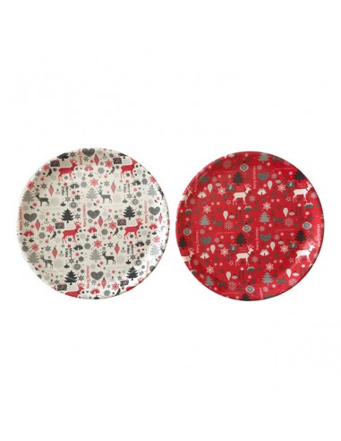 Bajo plato navideño 34cm Snow Bajo plato navideño 34cm Snow