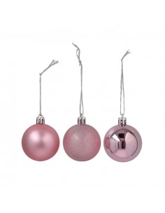 Set 30 bolas rosa 6cm árbol...