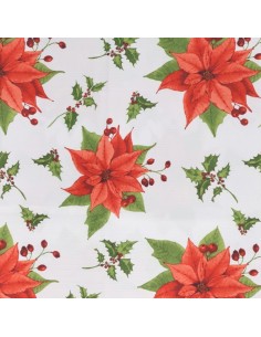 Mantel flores rojas...