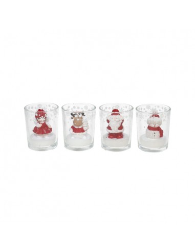 Vela en vaso muñeco Navidad Vela en vaso muñeco Navidad