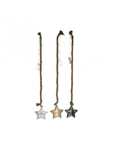 Colgante estrella 24 led con cuerda Colgante estrella 24 led con cuerda