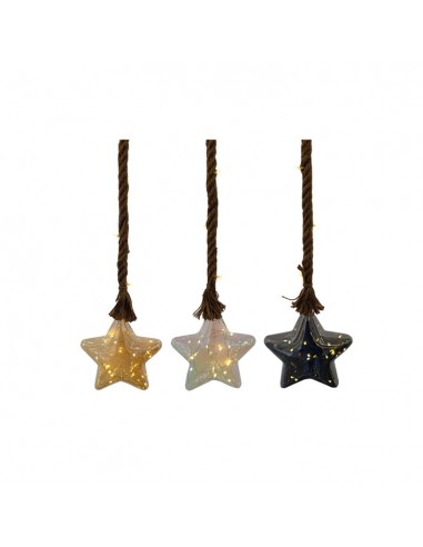 Colgante estrella 19 led con cuerda Colgante estrella 19 led con cuerda